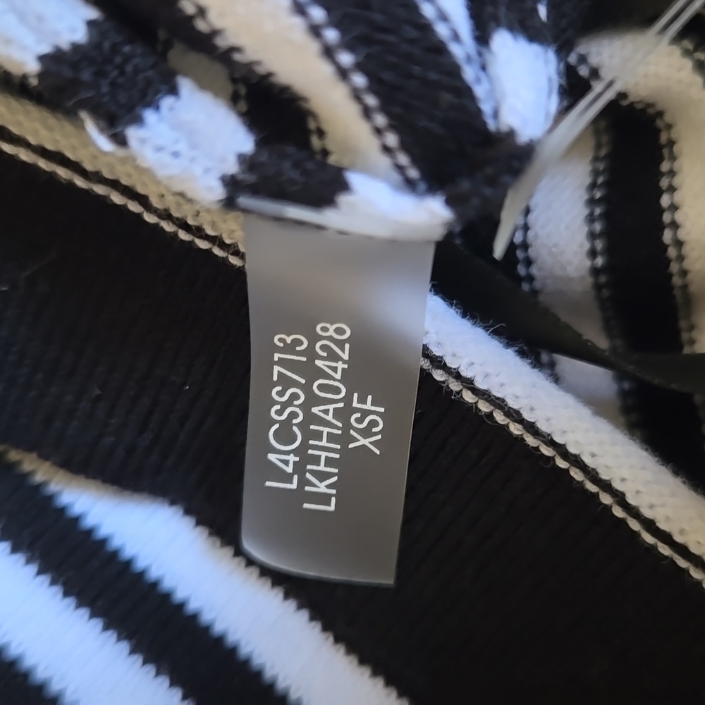 Karl Lagerfeld Black & White Striped Top - Picture 6 of 8